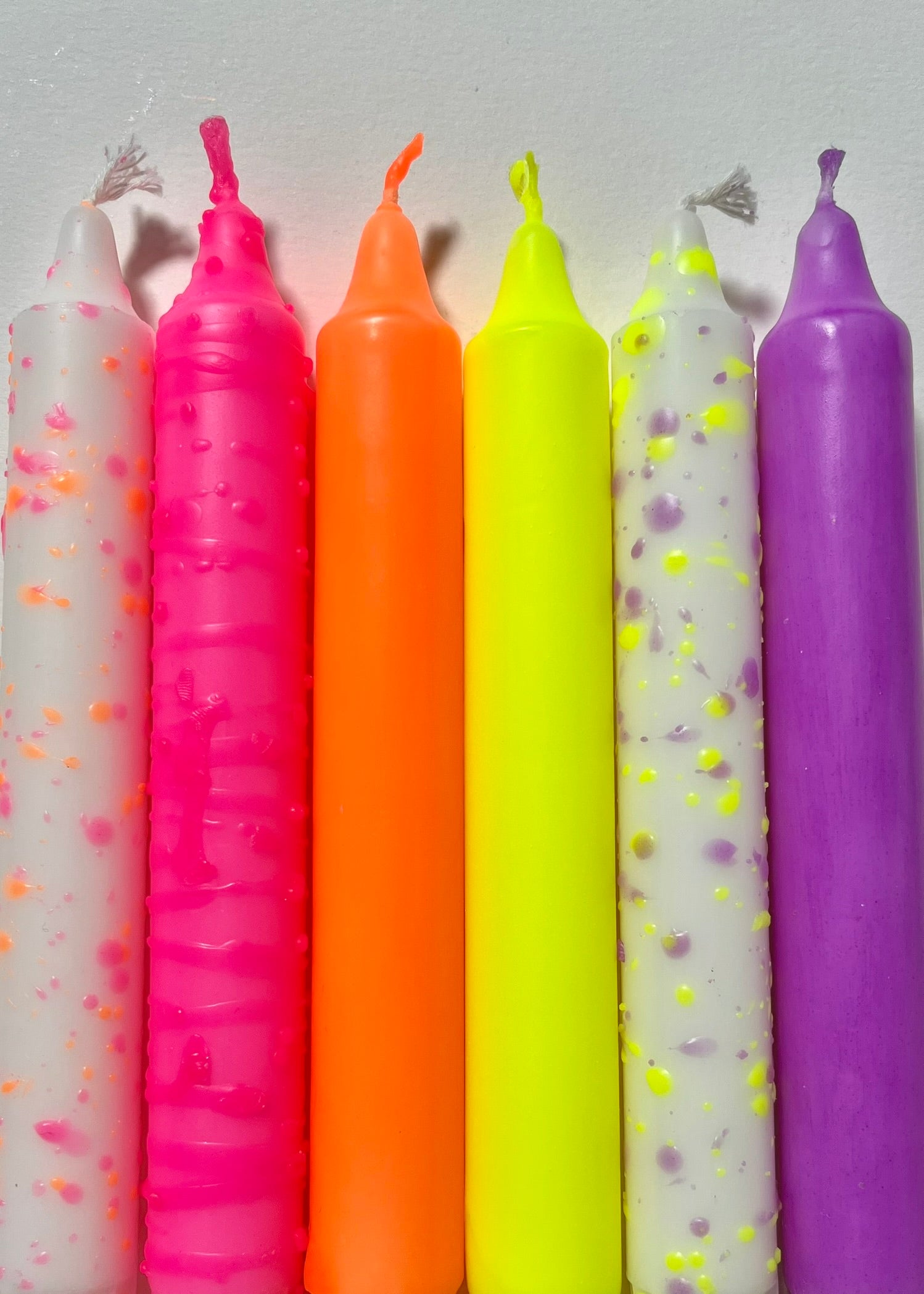 Neon Taper Candles