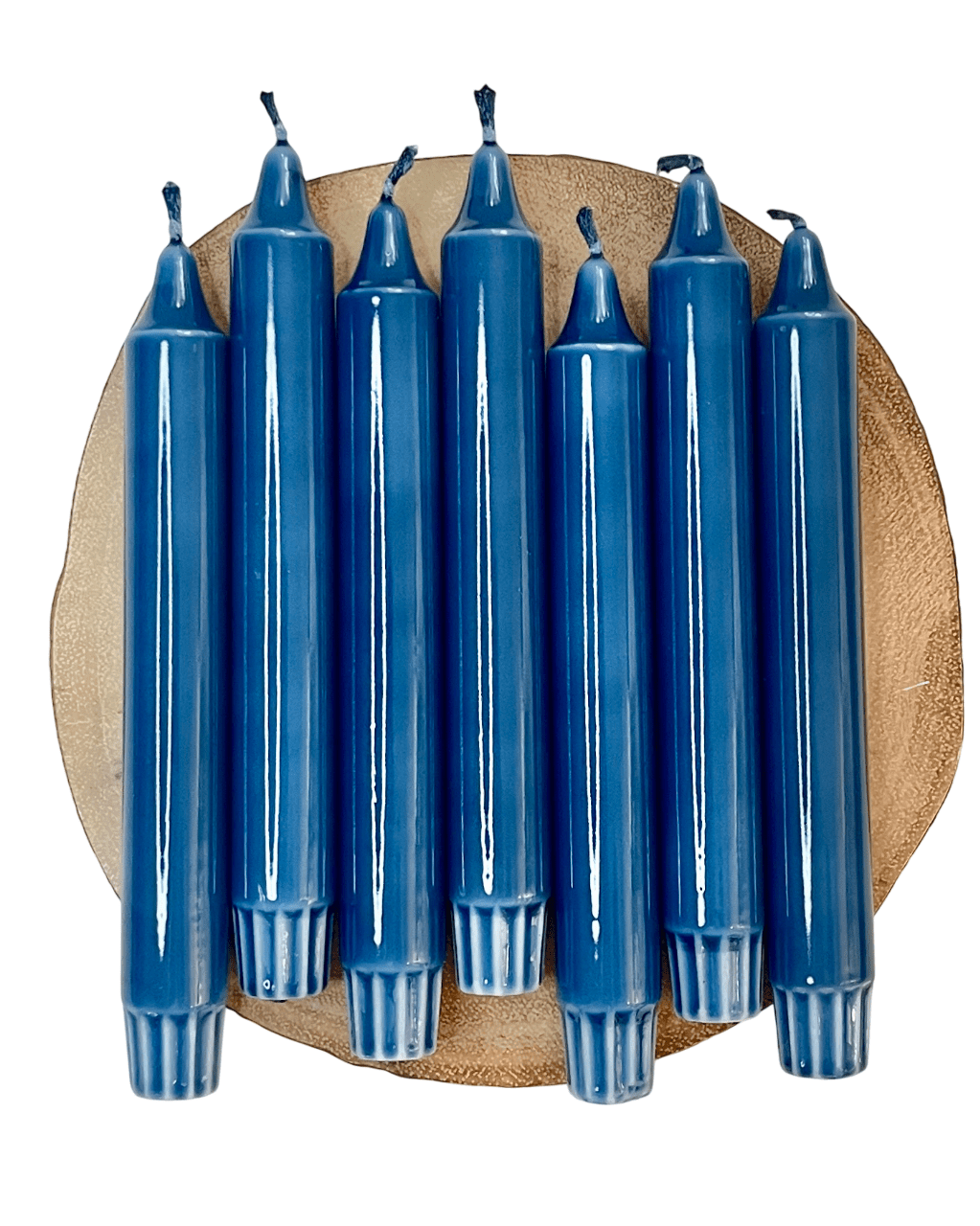Dot Home Aroma Dip dye candles Glossy Denim Blue Dip Dye Taper Candles Duo