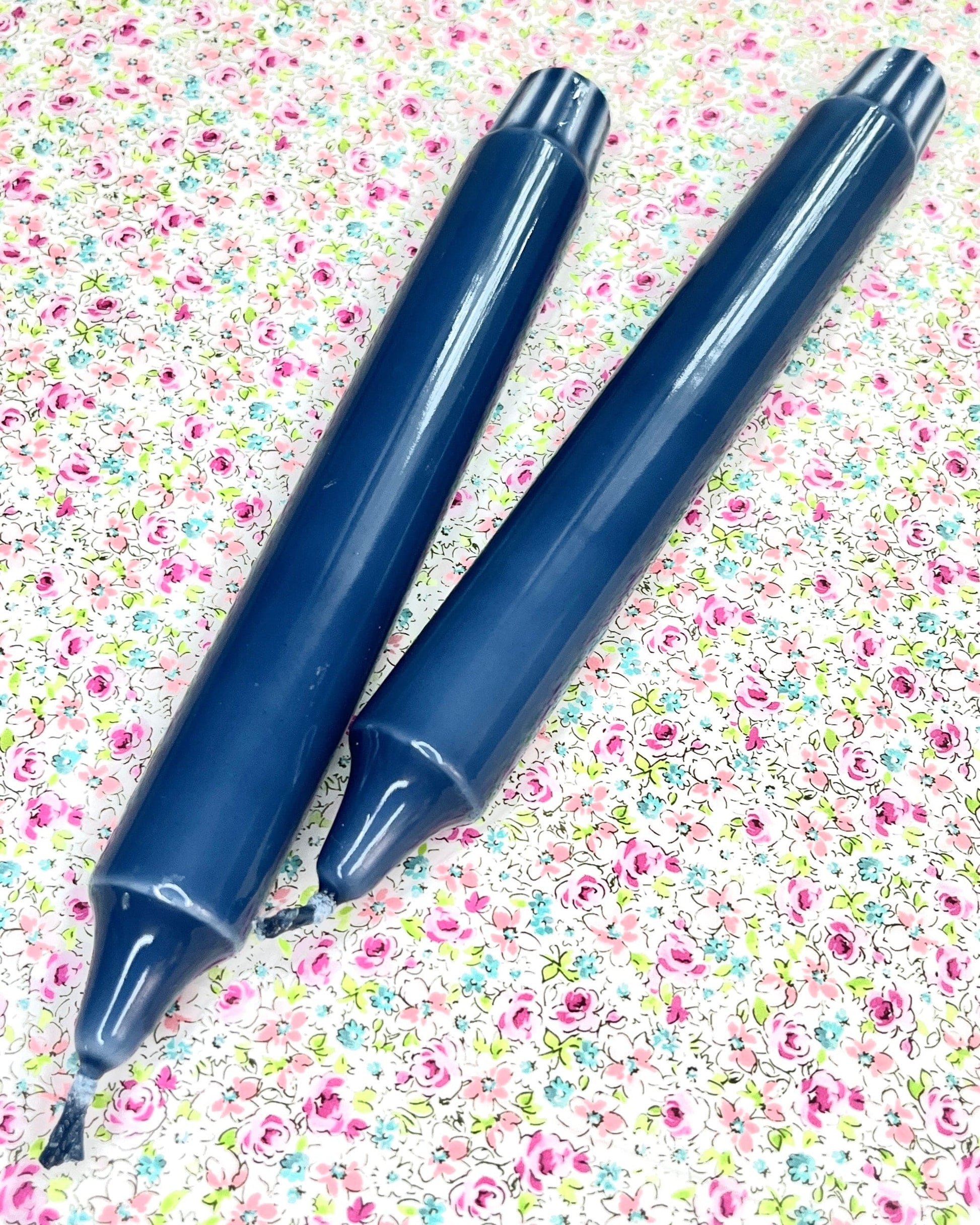 Dot Home Aroma Dip dye candles Glossy Denim Blue Dip Dye Taper Candles Duo