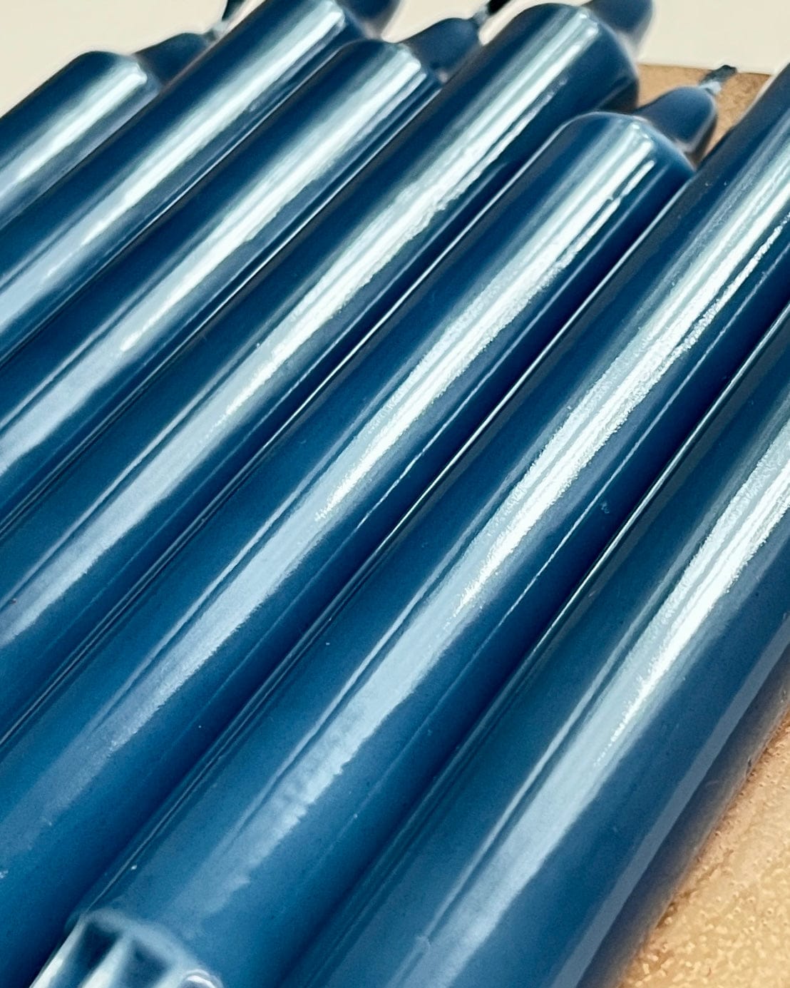Dot Home Aroma Dip dye candles Glossy Denim Blue Dip Dye Taper Candles Duo
